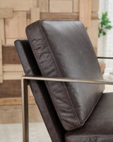 Bradett Dark Brown/Gold Accent Chair (Online Special Price) - Ornate Home
