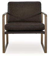 Bradett Dark Brown/Gold Accent Chair - Ornate Home