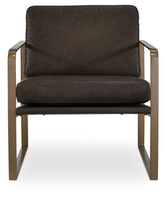 Bradett Dark Brown/Gold Accent Chair - Ornate Home