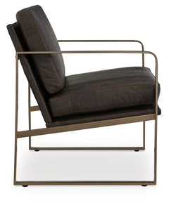Bradett Dark Brown/Gold Accent Chair - Ornate Home