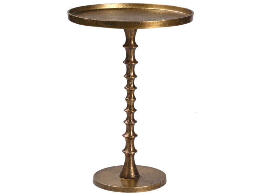 Bradford Antique Brass Side Table - Ornate Home