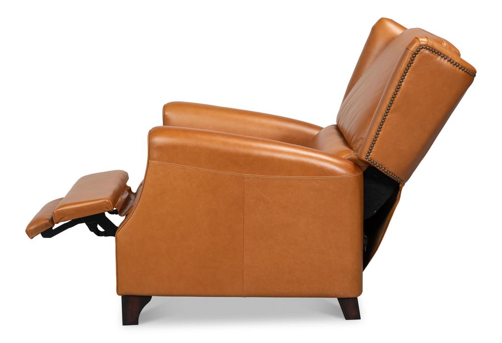 Bradford Brown Leather Recliner - Ornate Home