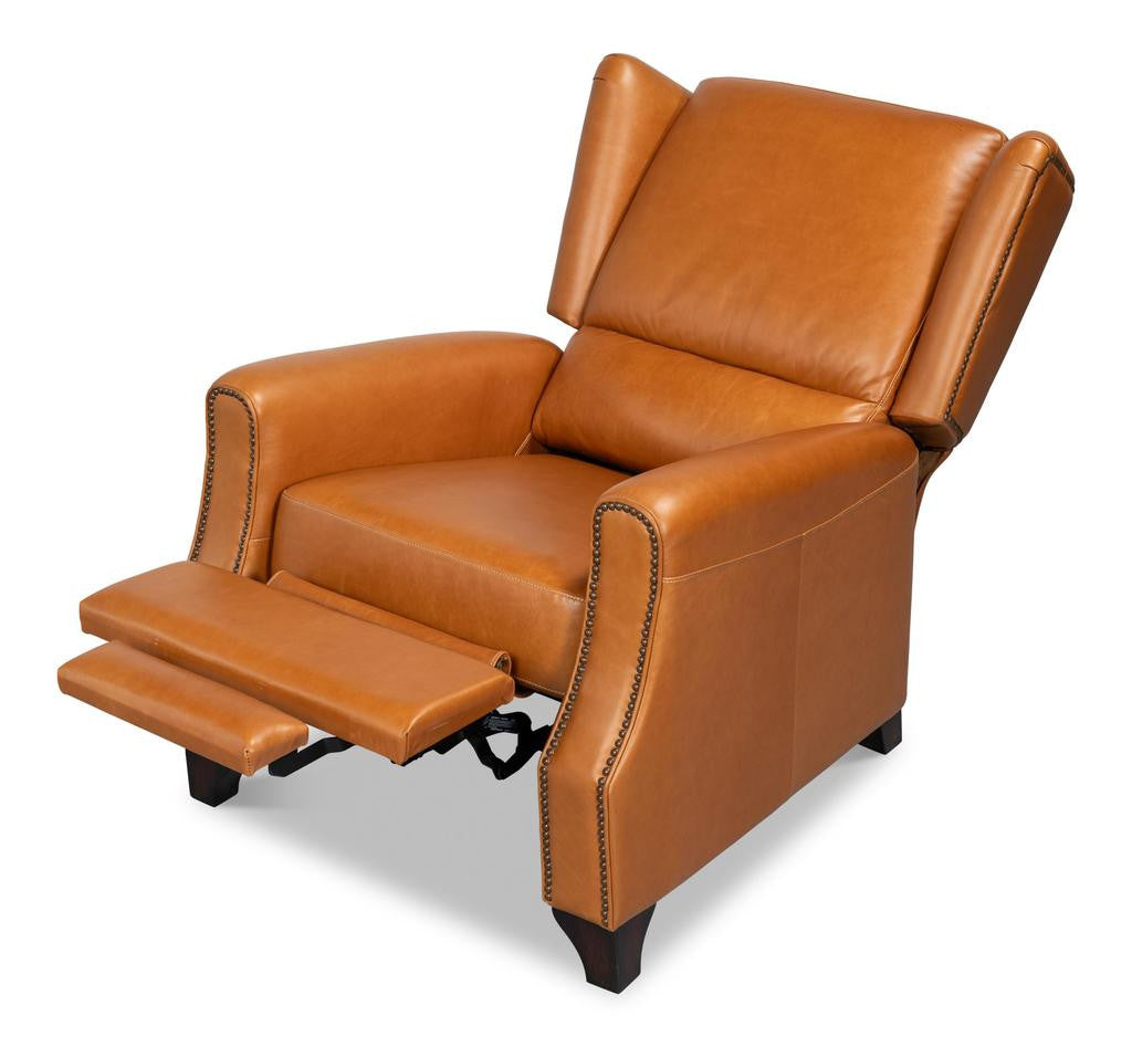 Bradford Brown Leather Recliner - Ornate Home