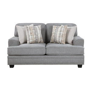 Bradford Gray Loveseat - Ornate Home
