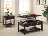 Bradford Walnut 2-piece Lift Top Coffee and End Table Set - Ornate Home