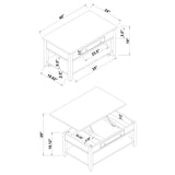 Bradford Walnut 2-piece Lift Top Coffee and End Table Set - Ornate Home