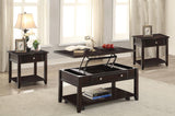 Bradford Walnut 3-piece Lift Top Coffee and End Table Set - Ornate Home