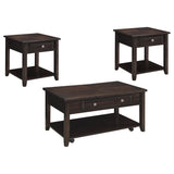 Bradford Walnut 3-piece Lift Top Coffee and End Table Set - Ornate Home