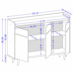 Bradley 53.54 Buffet Stand in Black - Ornate Home