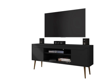 Bradley 62.99 TV Stand in Black - Ornate Home
