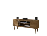 Bradley 62.99 TV Stand in Rustic Brown - Ornate Home