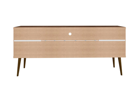 Bradley 62.99 TV Stand in Rustic Brown and White - Ornate Home