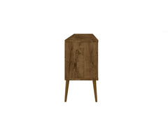 Bradley 62.99 TV Stand in Rustic Brown and Yellow - Ornate Home