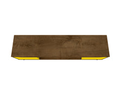 Bradley 62.99 TV Stand in Rustic Brown and Yellow - Ornate Home