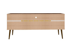 Bradley 62.99 TV Stand in Rustic Brown and Yellow - Ornate Home