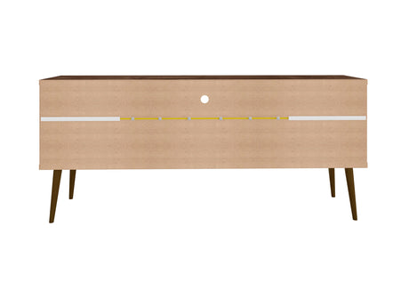 Bradley 62.99 TV Stand in Rustic Brown and Yellow - Ornate Home