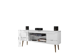 Bradley 62.99 TV Stand in White - Ornate Home