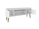 Bradley 62.99 TV Stand in White - Ornate Home