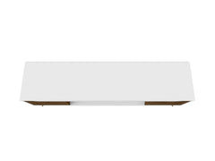 Bradley 62.99 TV Stand in White and Rustic Brown - Ornate Home