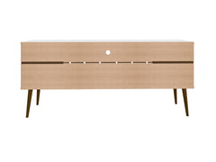 Bradley 62.99 TV Stand in White and Rustic Brown - Ornate Home