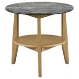 Bradley Grey/Natural 3-Piece Round SmartTop Coffee Table Set - Ornate Home
