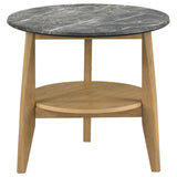 Bradley Grey/Natural 3-Piece Round SmartTop Coffee Table Set - Ornate Home