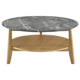 Bradley Grey/Natural 3-Piece Round SmartTop Coffee Table Set - Ornate Home