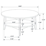 Bradley Grey/Natural 3-Piece Round SmartTop Coffee Table Set - Ornate Home