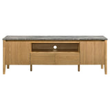 Bradley Grey/Natural 63-inch 2-Door SmartTop TV Stand - Ornate Home