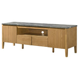 Bradley Grey/Natural 63-inch 2-Door SmartTop TV Stand - Ornate Home