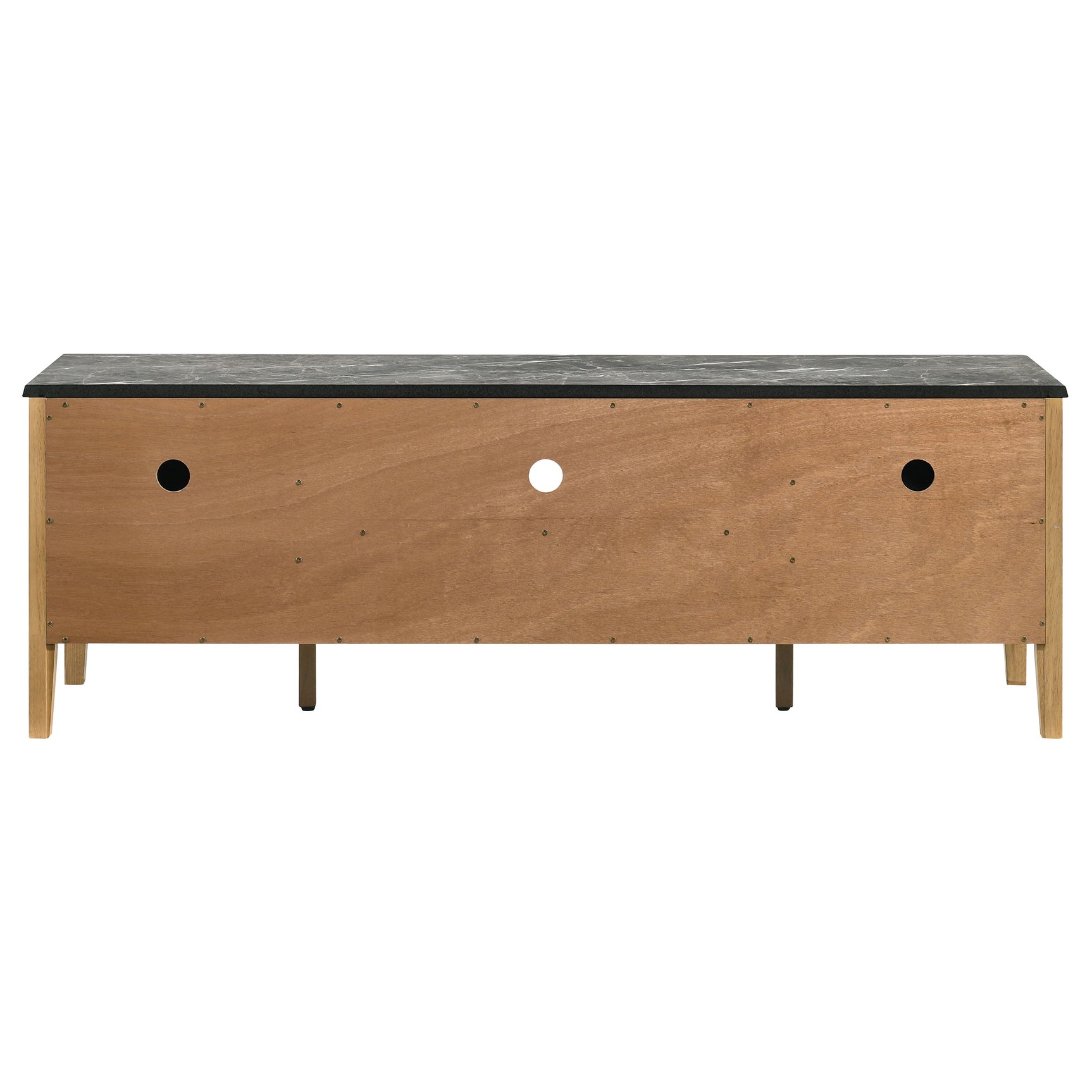 Bradley Grey/Natural 63-inch 2-Door SmartTop TV Stand - Ornate Home