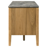 Bradley Grey/Natural 63-inch 2-Door SmartTop TV Stand - Ornate Home
