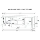 Bradley Grey/Natural 63-inch 2-Door SmartTop TV Stand - Ornate Home