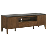 Bradley Smokey Grey/Brown 63-inch 2-Door SmartTop TV Stand - Ornate Home