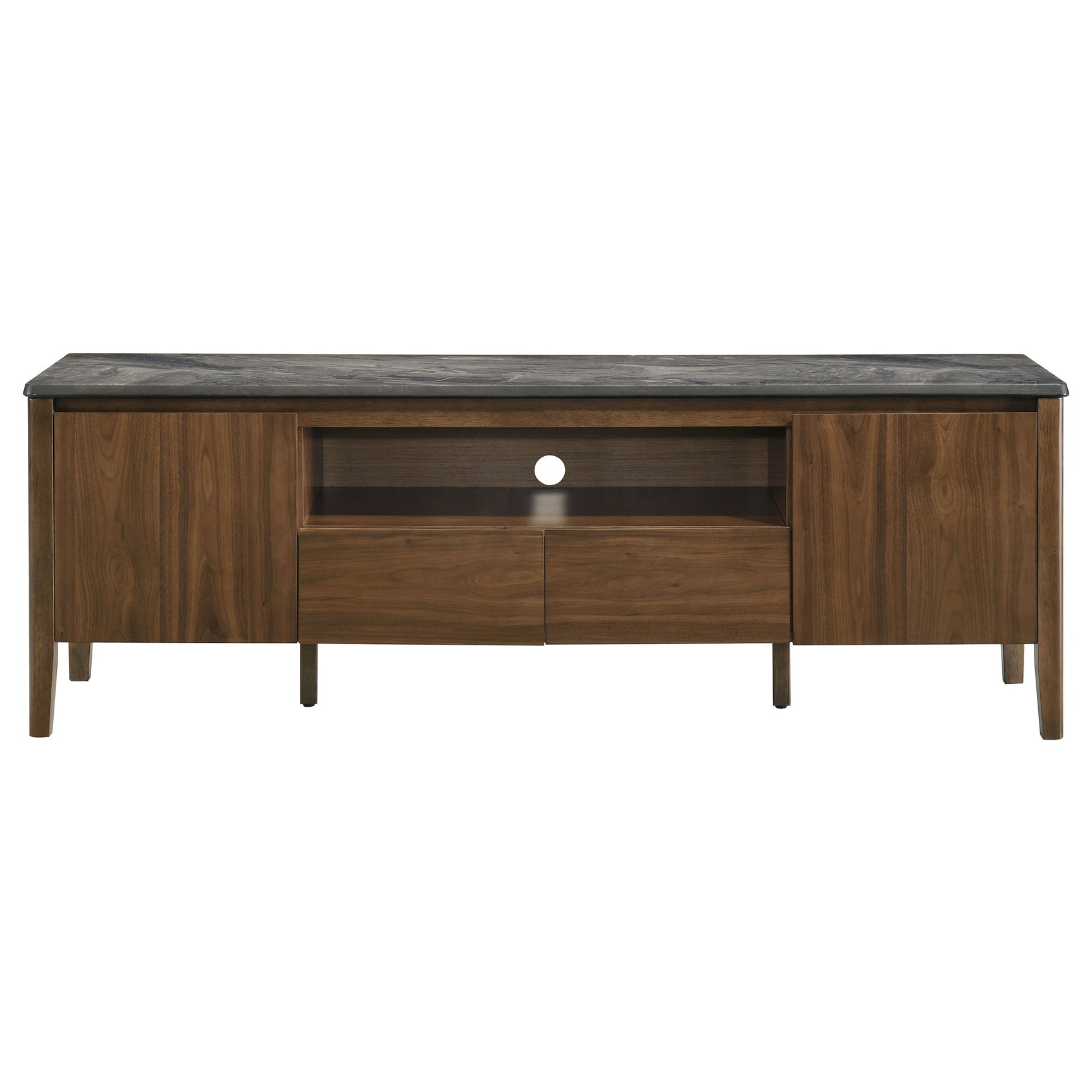 Bradley Smokey Grey/Brown 63-inch 2-Door SmartTop TV Stand - Ornate Home