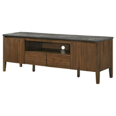 Bradley Smokey Grey/Brown 63-inch 2-Door SmartTop TV Stand - Ornate Home