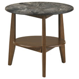Bradley Smokey Grey/Dark Brown 2-Piece Round SmartTop Coffee Table Set - Ornate Home