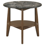 Bradley Smokey Grey/Dark Brown 3-Piece Round SmartTop Coffee Table Set - Ornate Home