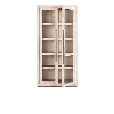 Bradley Whitewash Tall Cabinet - Ornate Home