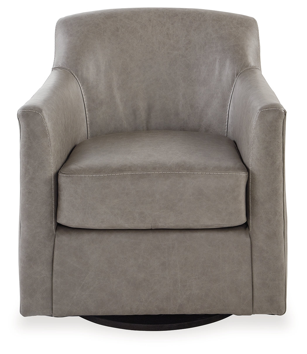 Bradney Fossil Swivel Accent Chair - Ornate Home