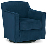 Bradney Ink Swivel Accent Chair (Online Special Price) - Ornate Home