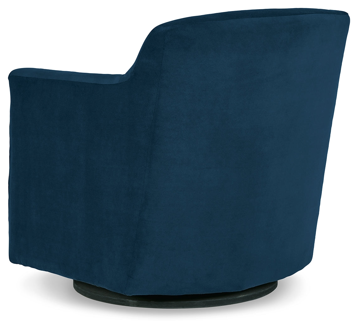 Bradney Ink Swivel Accent Chair (Online Special Price) - Ornate Home