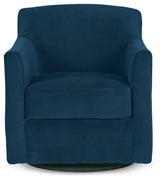 Bradney Ink Swivel Accent Chair (Online Special Price) - Ornate Home