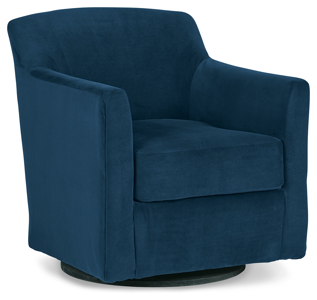 Bradney Ink Swivel Accent Chair (Online Special Price) - Ornate Home