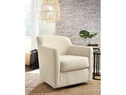 Bradney Linen Swivel Accent Chair (Online Special Price) - Ornate Home