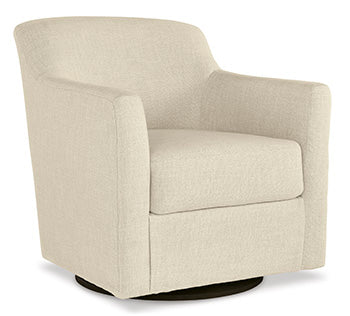 Bradney Linen Swivel Accent Chair (Online Special Price) - Ornate Home