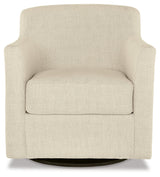 Bradney Linen Swivel Accent Chair (Online Special Price) - Ornate Home