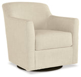 Bradney Linen Swivel Accent Chair (Online Special Price) - Ornate Home