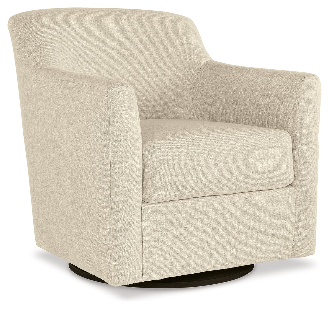 Bradney Linen Swivel Accent Chair (Online Special Price) - Ornate Home