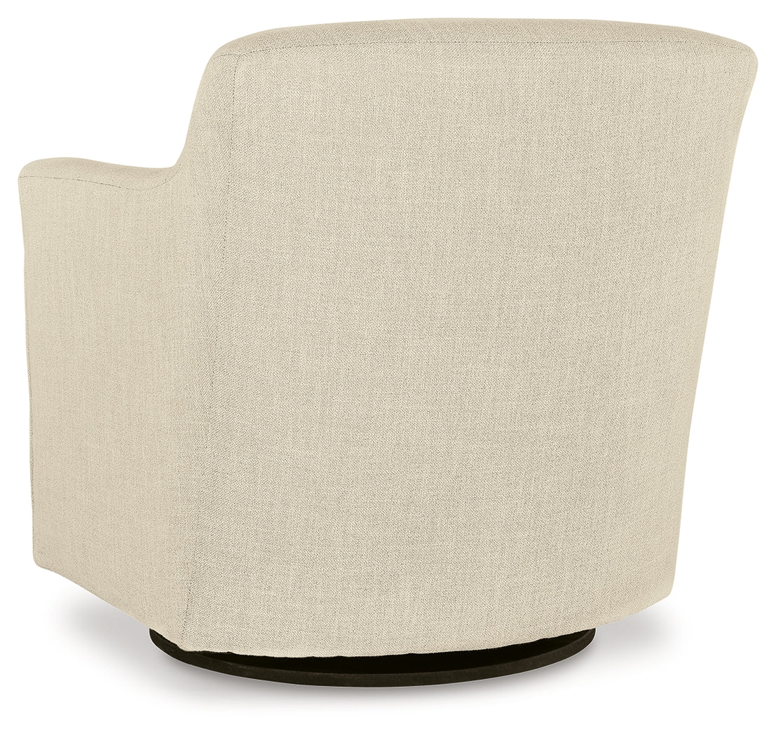 Bradney Linen Swivel Accent Chair - Ornate Home